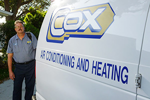 Cox Air Conditioning & Heating service van